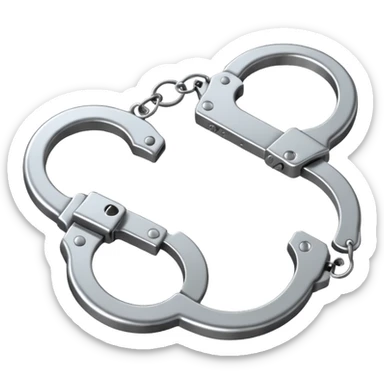 Metal handcuffs sticker
