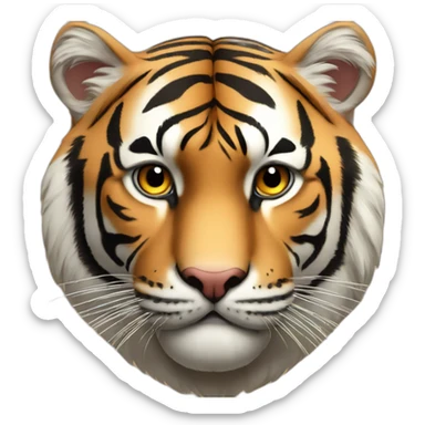 Tigre avec des coeur dans les yeux sticker