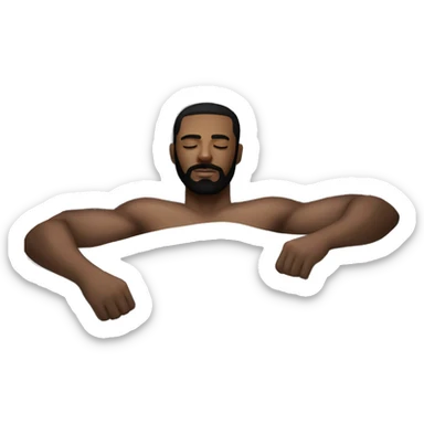 Very attractive black younger man with beard  sleeping on worlds nicest white pillow  sticker
