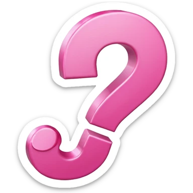 pink question  sticker