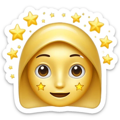 AI with the stars on emoji style sticker