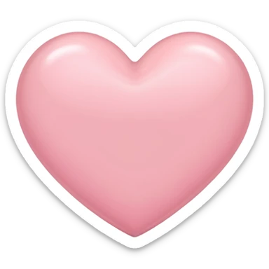Pale pink heart sticker