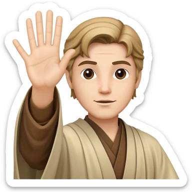Jedi mind trick where a jedi is waving his hand sticker
