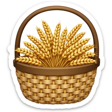Wheat grain basket sticker