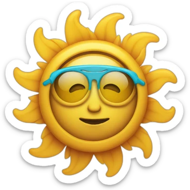 hippie sun sticker