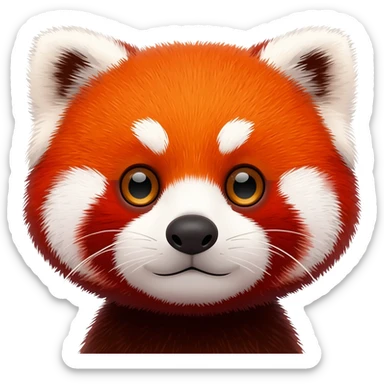 Red panda Face sticker