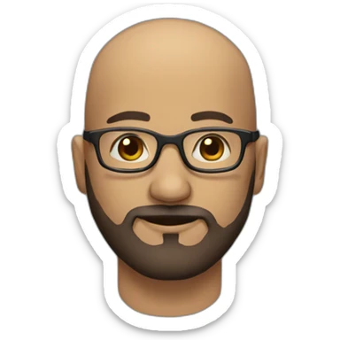 bald-man-with-round-glasses-mostly-brown-beard sticker