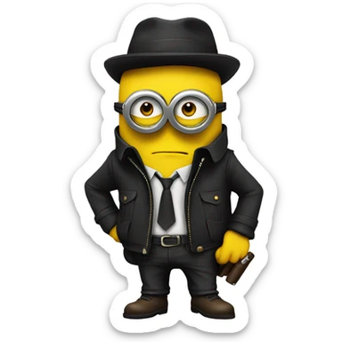 gangster minions sticker
