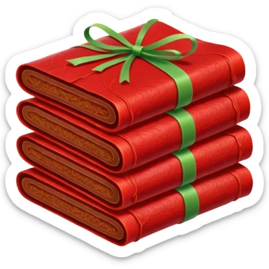 fruit leather pieces stacked, bright and appetizing, simple design sticker