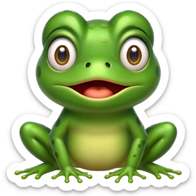 Emoji grenouille choqué  sticker