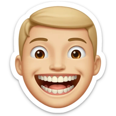 Buck teeth smile sticker