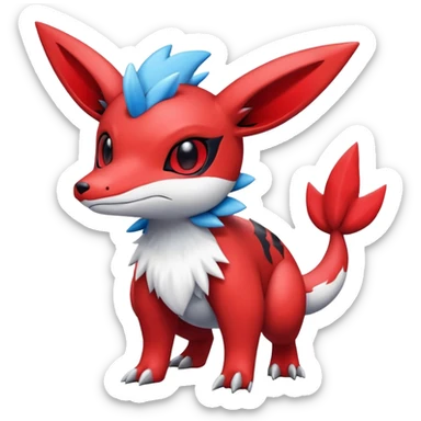  Cute Guilmon-Latias-Umbreon-Fakémon-hybrid-creature (full body)  sticker