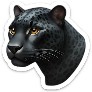 Black jaguar sticker