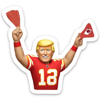 Donald Trump at chiefs football game sticker
