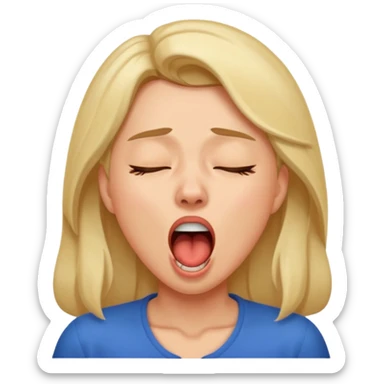 woman  Yawning without Hand sticker