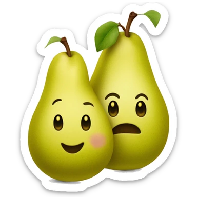 Une poire coupée en deux sticker