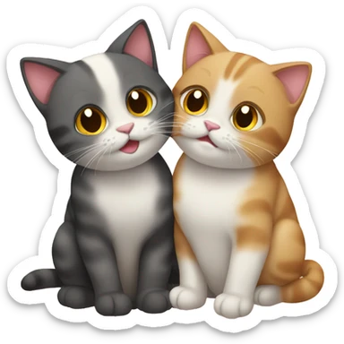 Two cats in love sticker