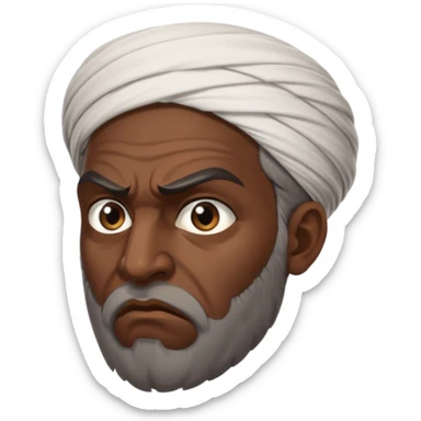 in profile, angry Iranian sticker