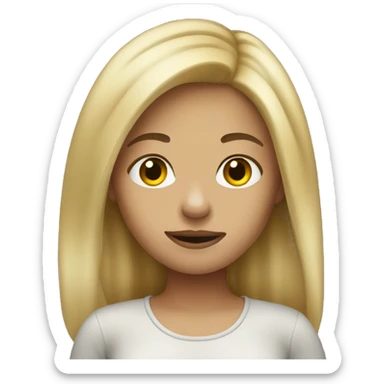 Dirty blond girl sticker