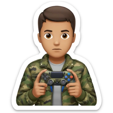  homme-avec-manette-ps4-camouflage (not human) sticker