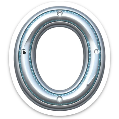 Glittery horseshoe  sticker