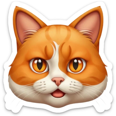 Shocked and disgusted cat  sticker