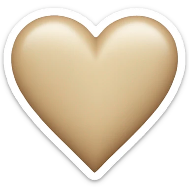 Beige Heart  sticker