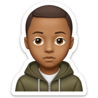 Shad "Bow Wow" Moss with dark brown hair sticker