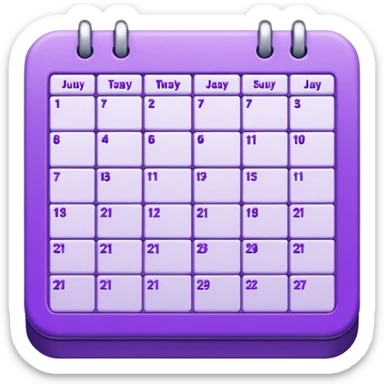 purple weekly calender sticker