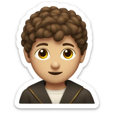 altar boy with brown hair sticker