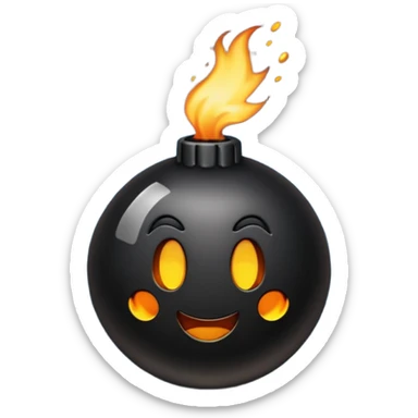 Crie um emoji de uma bomba sticker