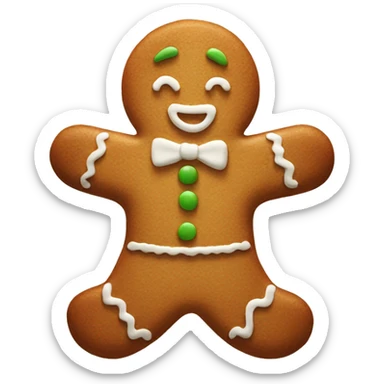 Gingerbread cookie sticker