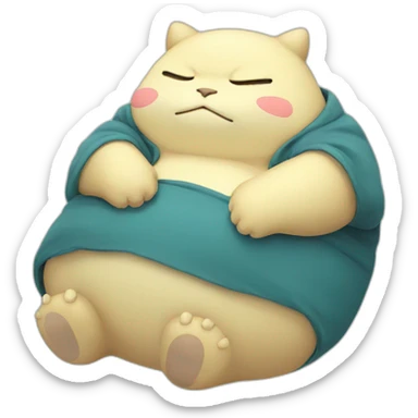 Snorlax sleeping sticker