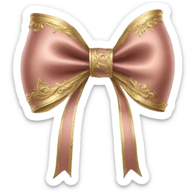 vintage rococo bow sticker