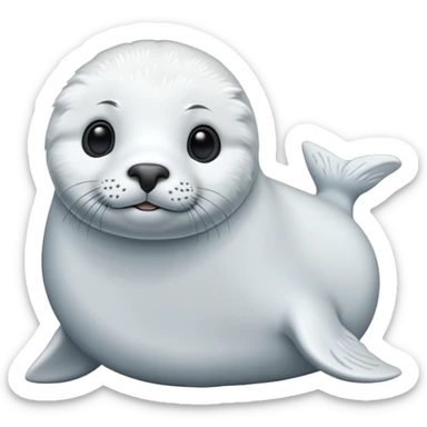 white artic seal  sticker