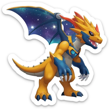  Galactical Nargacuga-Silvally-Absol-Digimon-fusion-animal-Pokémon-creature  sticker
