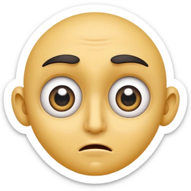 Face looking to the side with wide eyes and low mouth with raised eyebrows (the viral face for this is a bad idea, but we’re totally gonna do it together anyway) sticker