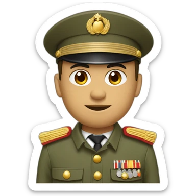 Officier militaire (avec tenu beige et étoile marocain sur la casquette) sticker