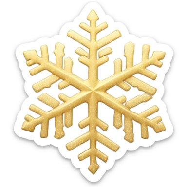 Golden snowflake  sticker