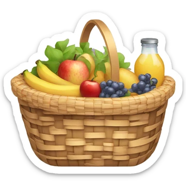 Picnic basket full of goods sticker