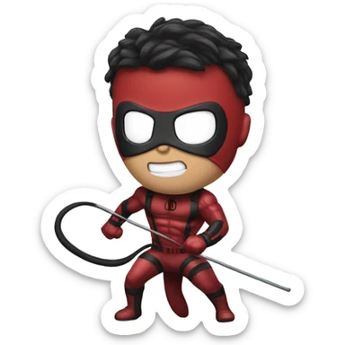 Daredevil marvel with whip  sticker