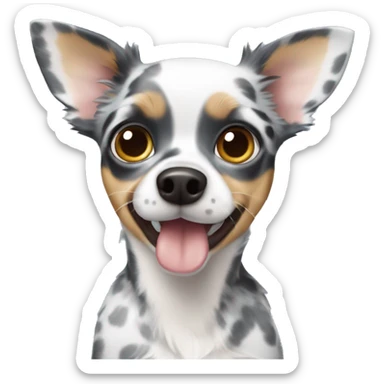 Chihuahua blue merle sticker