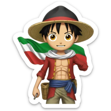 Luffy palestine sticker