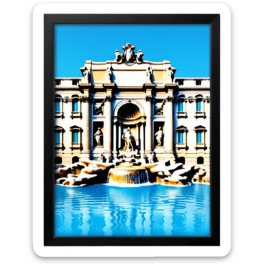 trevi fountain view from up above sticker