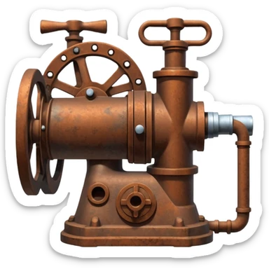 a Ghibli-style water pump  sticker