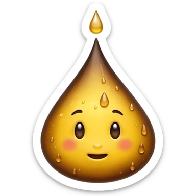 plain yellow drop and plain Pile of Poo  sticker