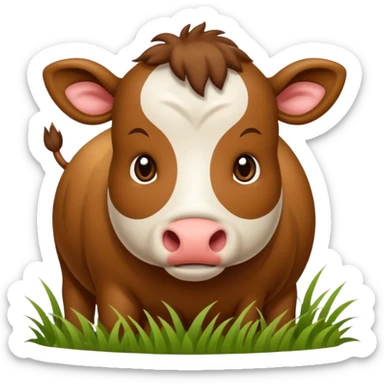 Vaca escocesa de las tierras altas donde no se le ven los ojos sticker