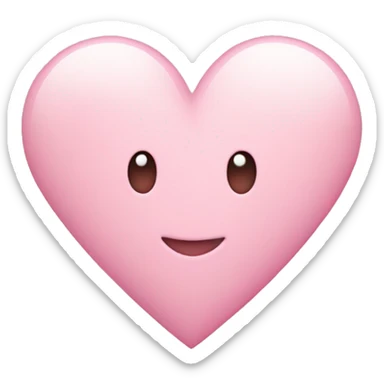 Light pink heart  sticker