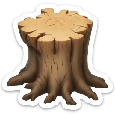 mental tree stump sticker