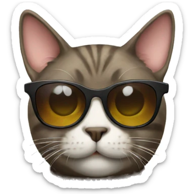 Cat with sunglasses sticker